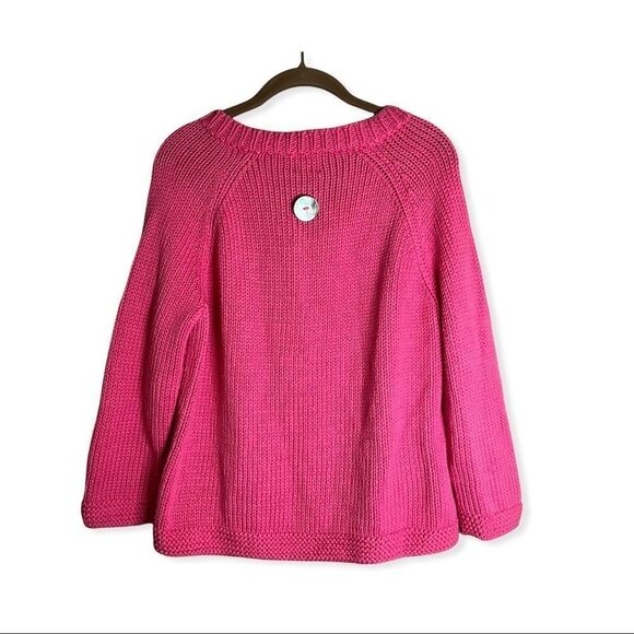 Pure Hand Knit Chunky Button Up Heavy Knit Sweater Cardigan S - Picture 7 of 9